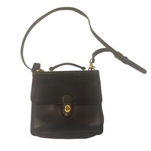 COACH Vintage Willis Crossbody Blue Leather Turn Lock Bag 10X3X9